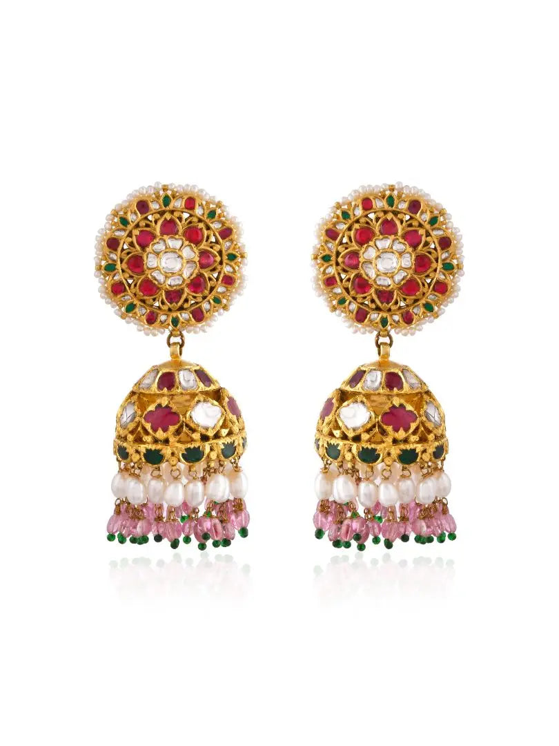 Kashvi bandhej earrings - gold jewellery