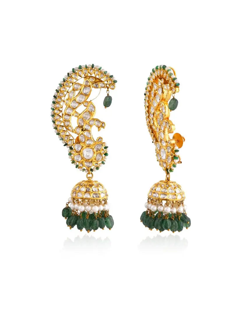 Zoya jadau earrings - gold jewellery