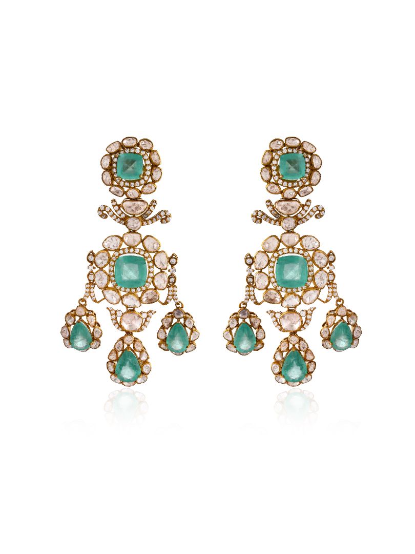 Devyani emerald earrings