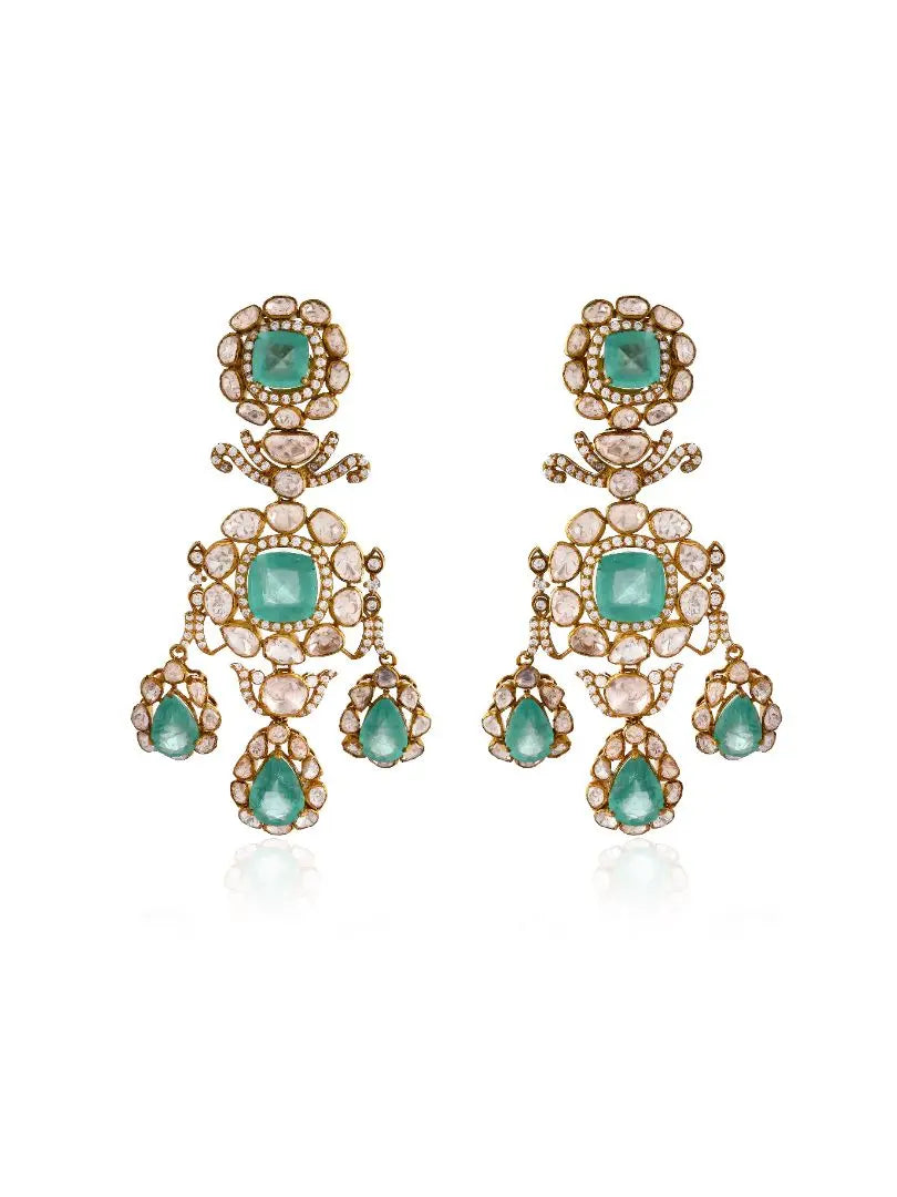 Devyani emerald earrings