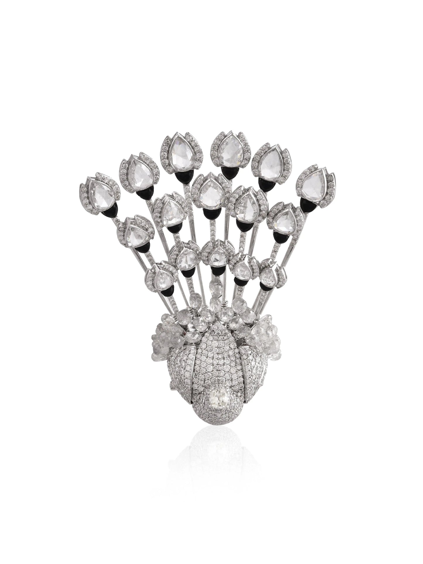 Peacock Diamond Statement Ring – 14K Gold Designer Jewellery | Jaipur Rajasthan Award-Winning Bridal Ring