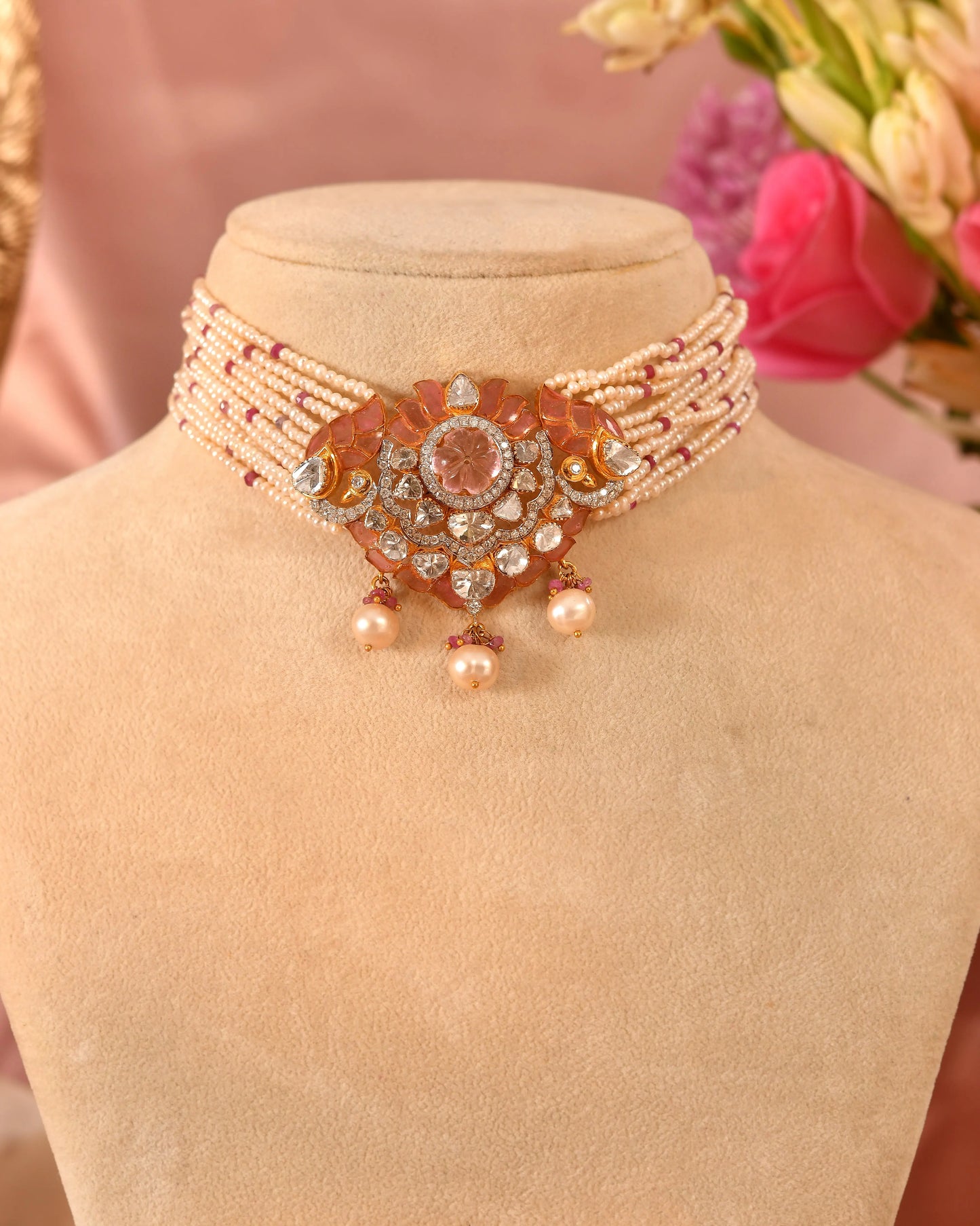 Pranani polki chokar - polki diamond jewellery