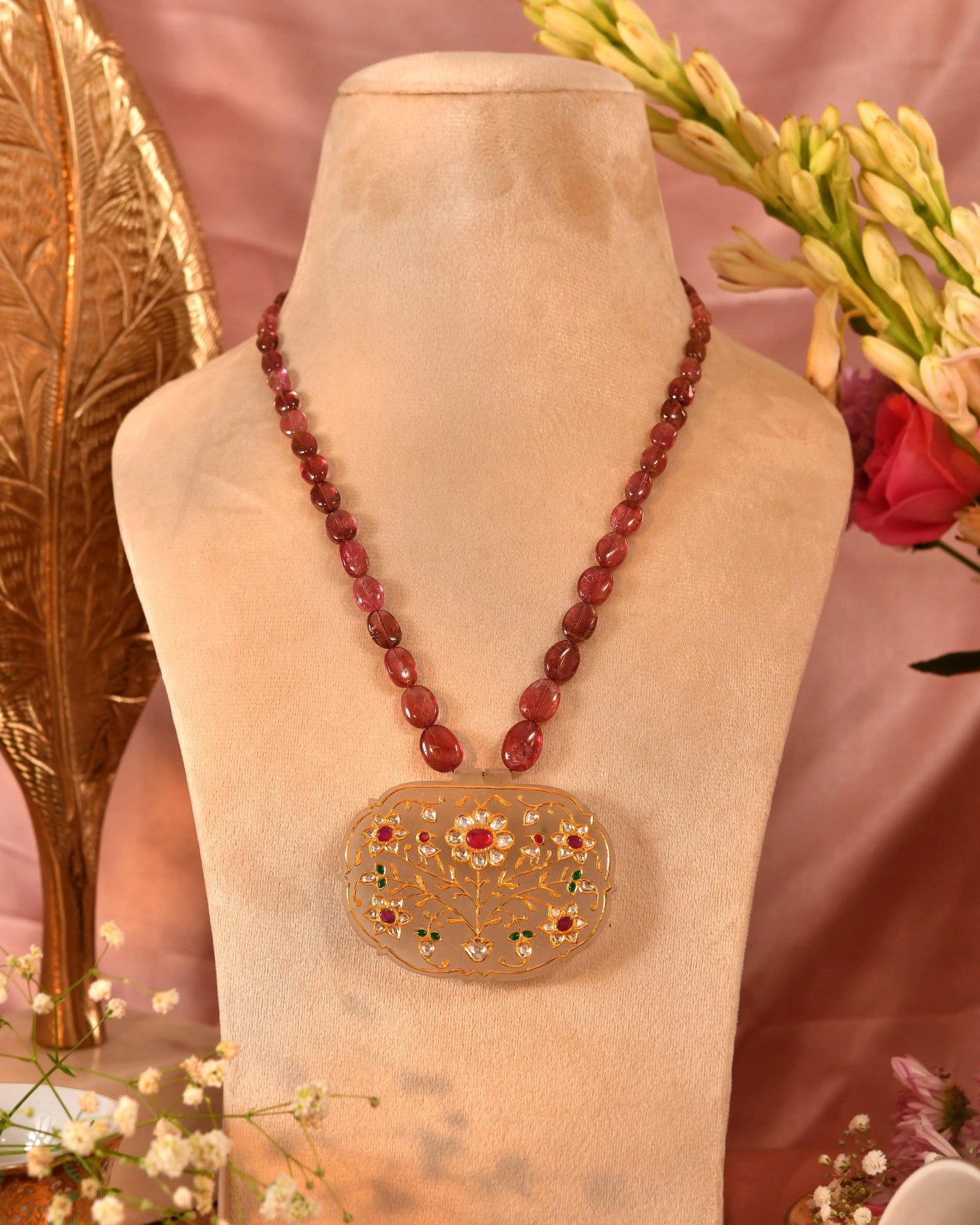 Nyra ruby pendant - Tourmaline