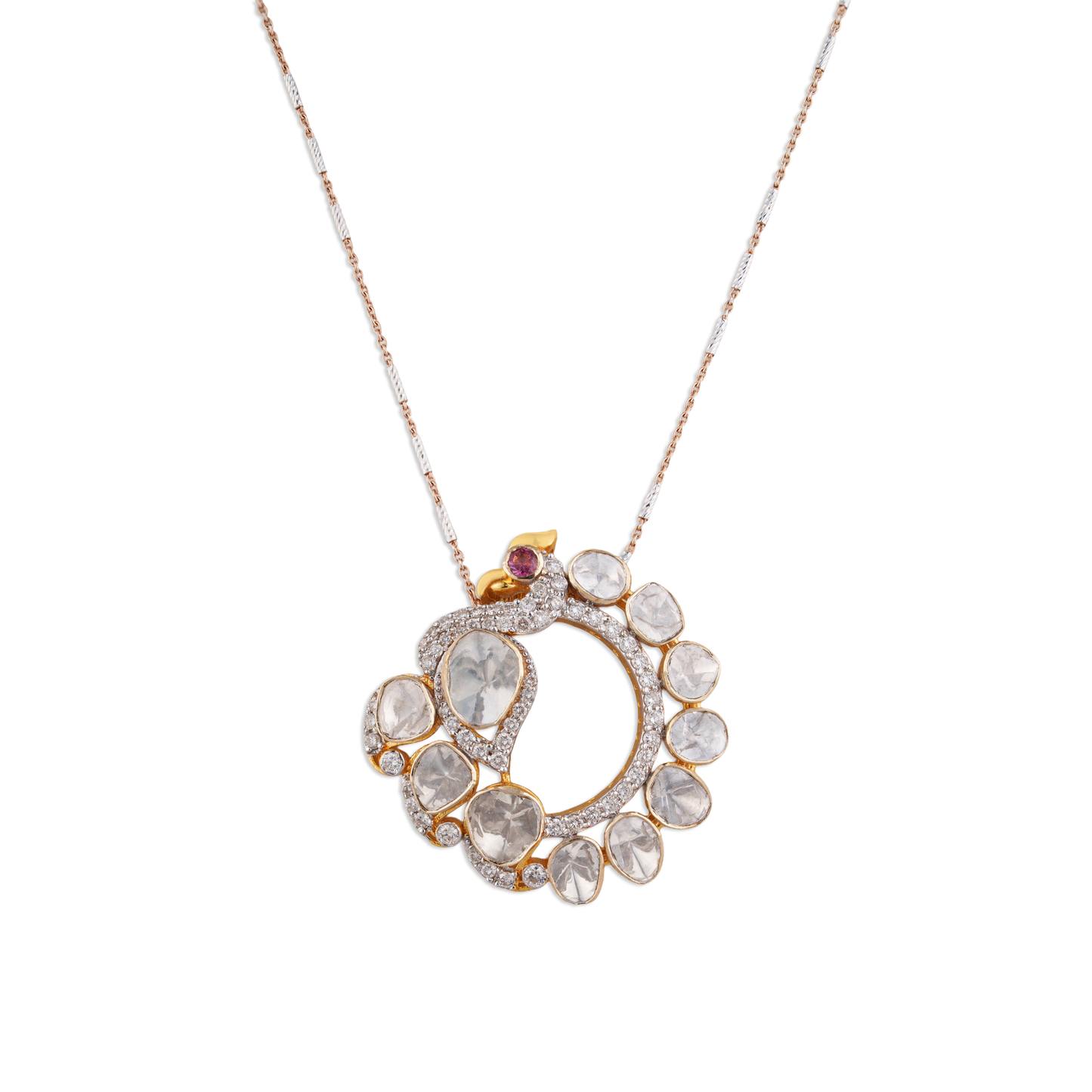 Jodha Vilas Chain Pendant - Emerald