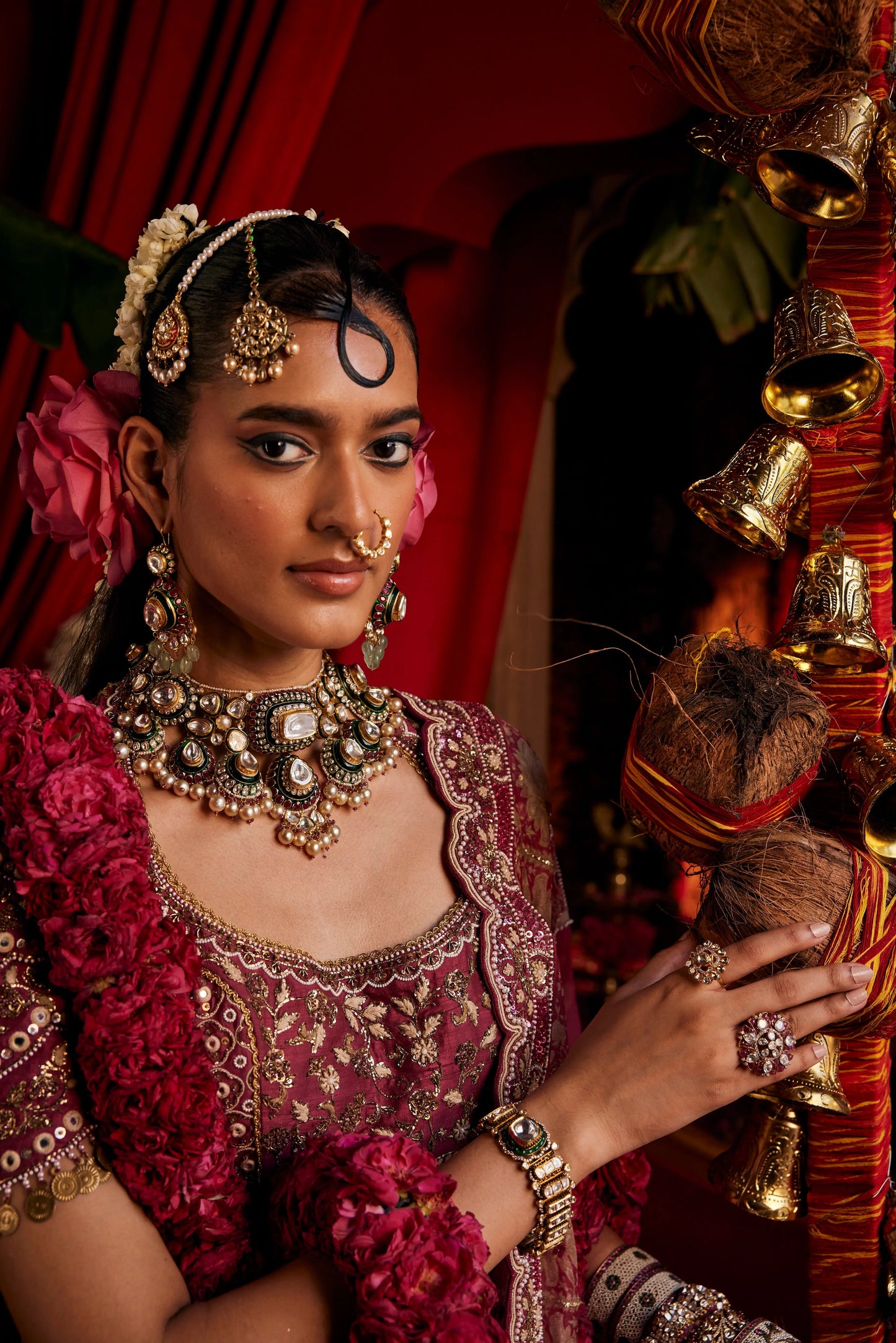 Mayuri polki earrings - polki jewellery