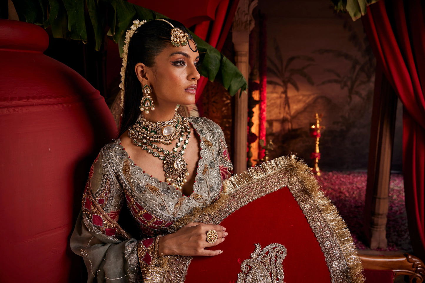 Samriddhi necklace - kundan polki jewellery