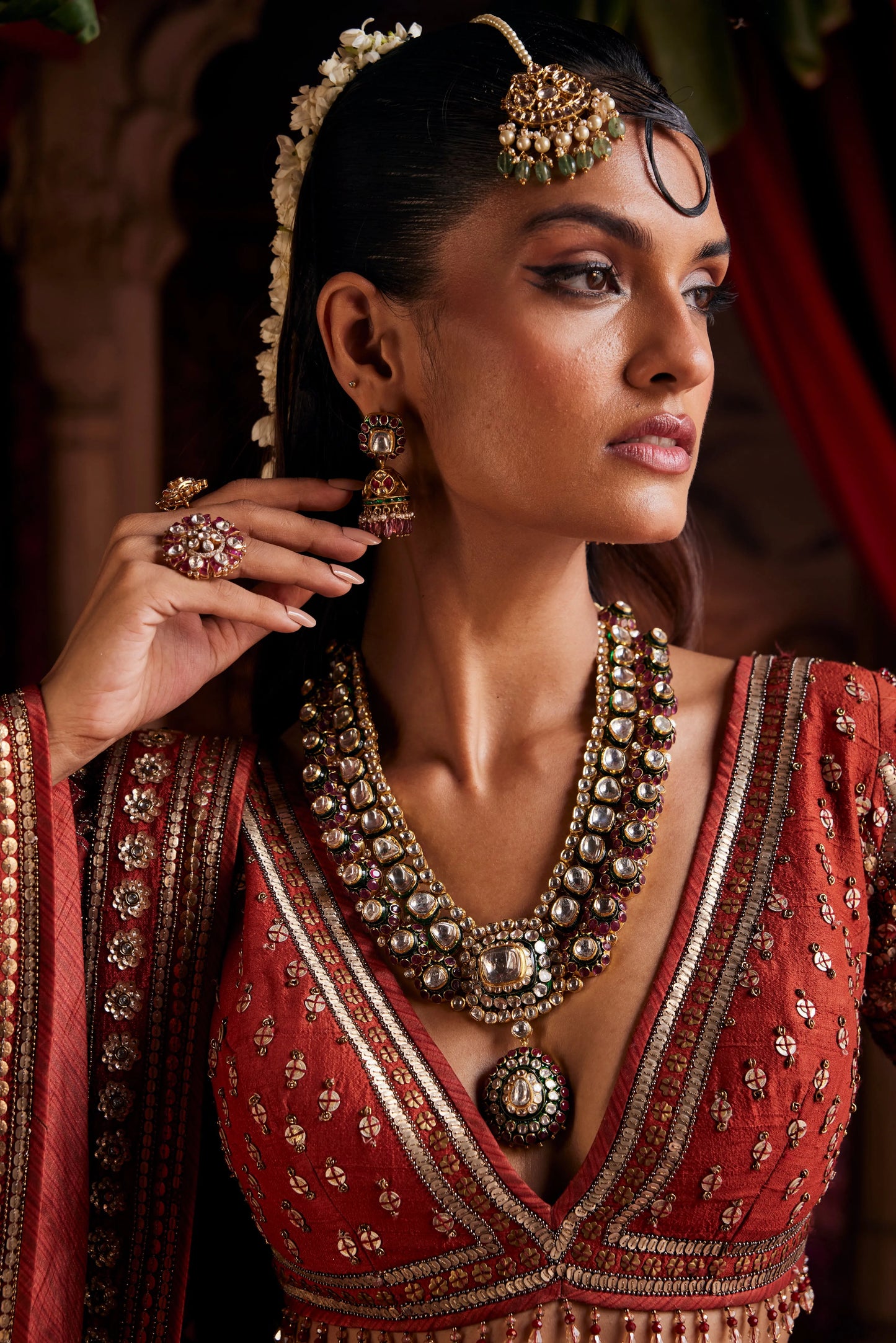 Aarohi ruby earrings