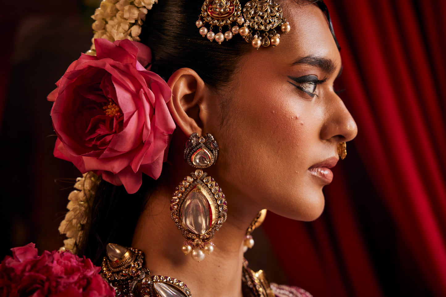 Sone ki chidya earrings