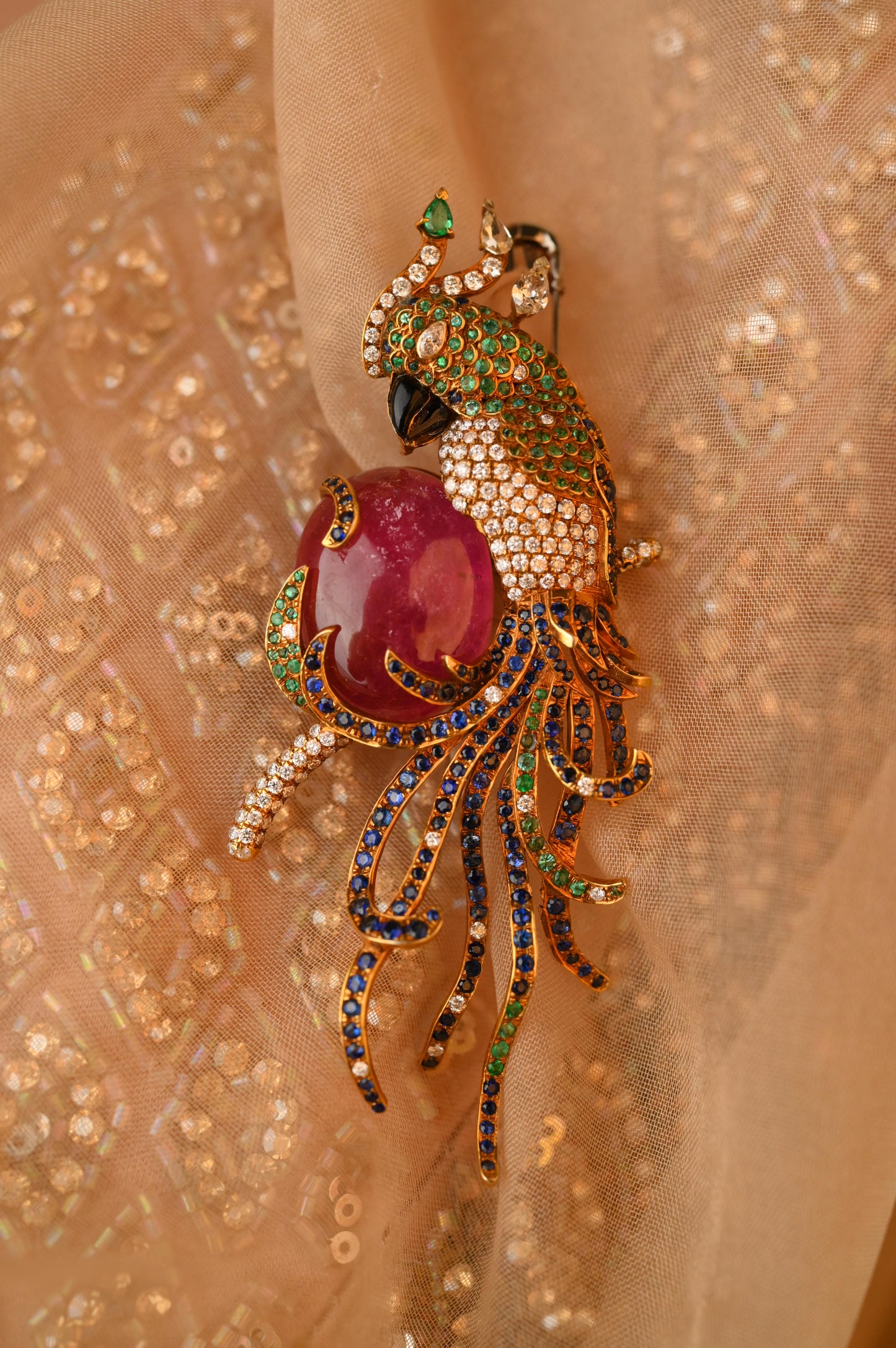 The Love of Mother Parrot (Brooch)