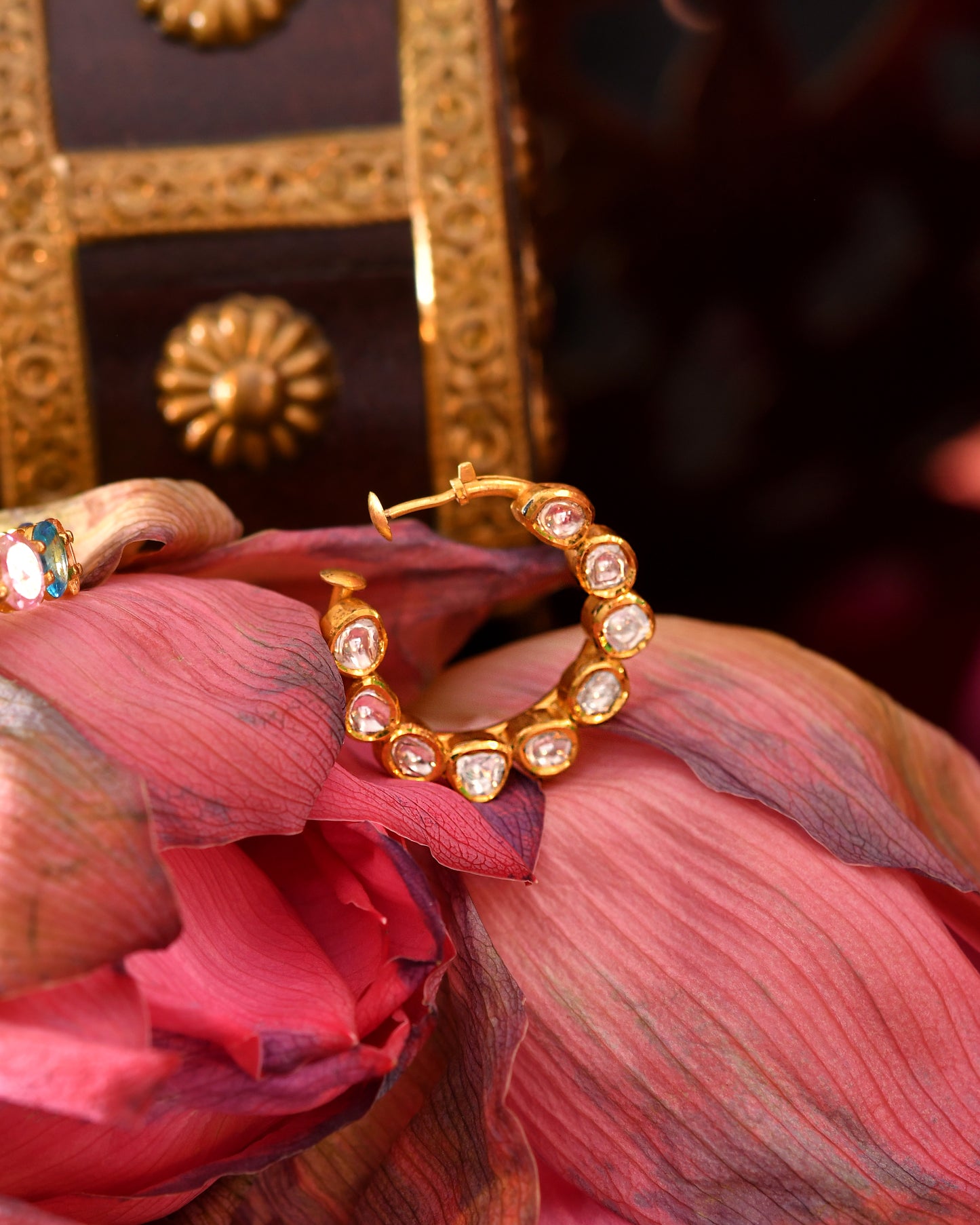 Noorani polki nose pin