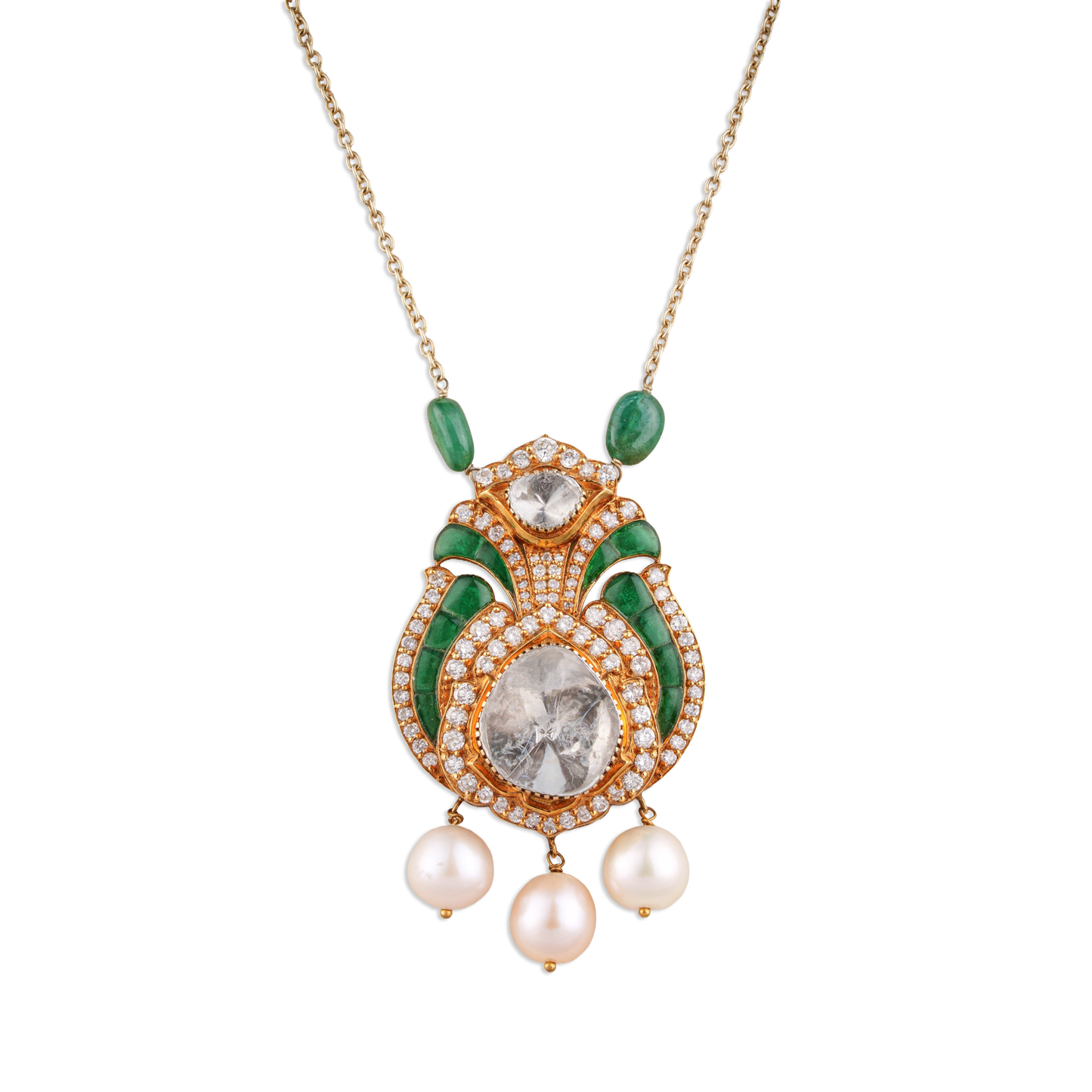 Rajsera Floral Pendant is a luxurious celebration of traditional Indian jewellery.