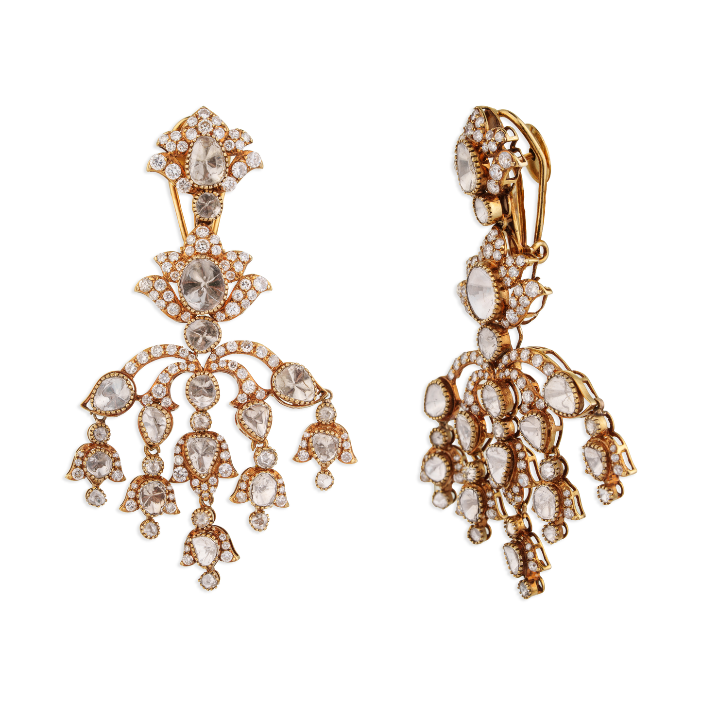 Vibhuti Firoz Turquoise Gold Earrings – 18K Gold Bridal Jewellery | Jaipur Rajasthan Heritage Gemstone Design