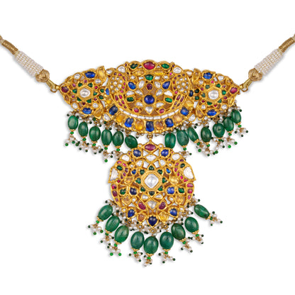 Brahana Gold Polki Choker – Jaipur Kundan Polki Choker | Pearl Choker