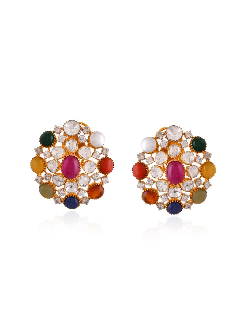 Navratna earrings