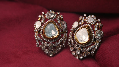 Rajdulari polki earrings