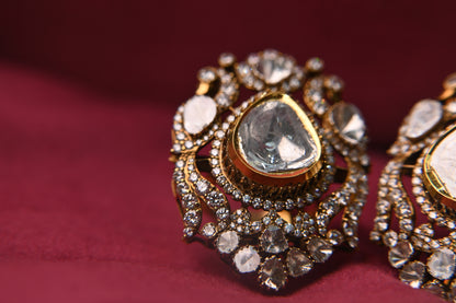 Rajdulari polki earrings