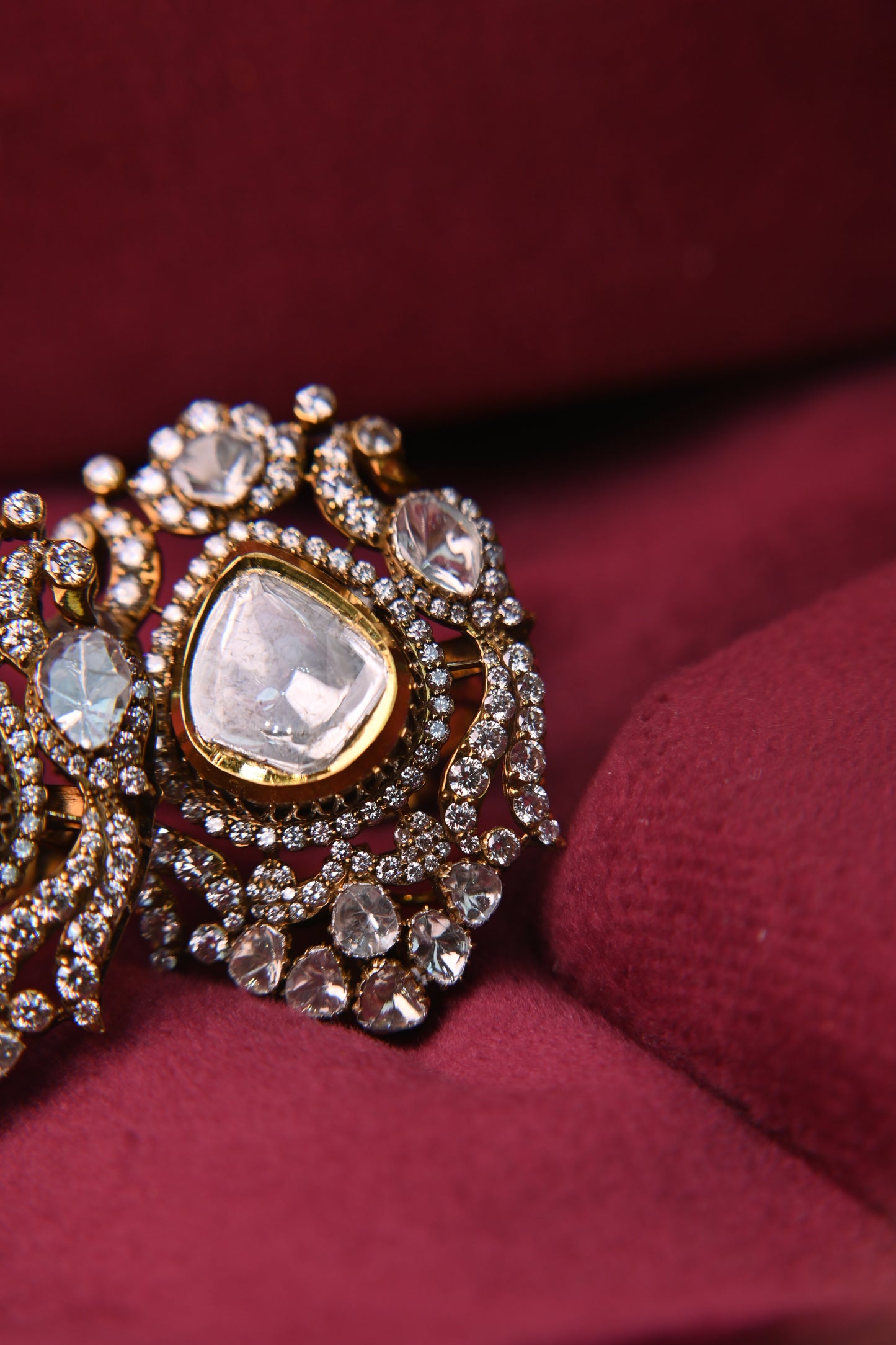 Rajdulari polki earrings