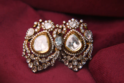 Rajdulari polki earrings