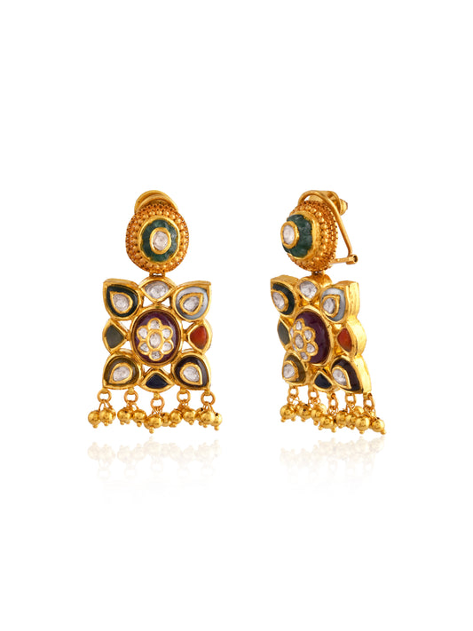 Tarang gold earrings