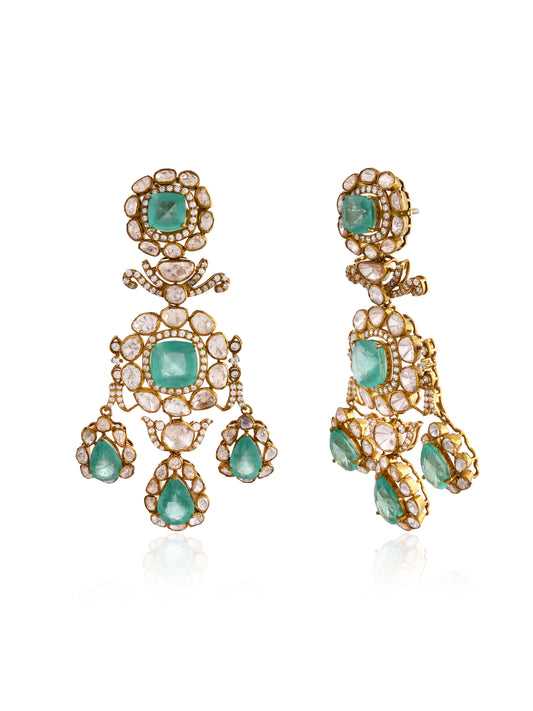 Devyani emerald earrings