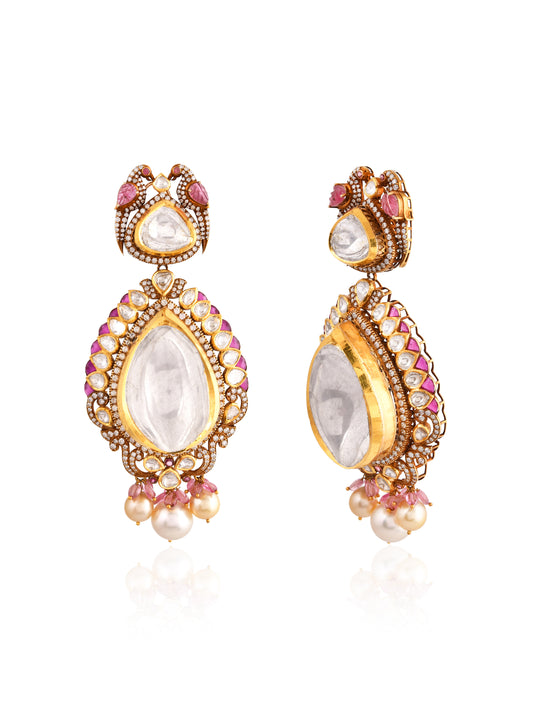 Sone ki chidya earrings
