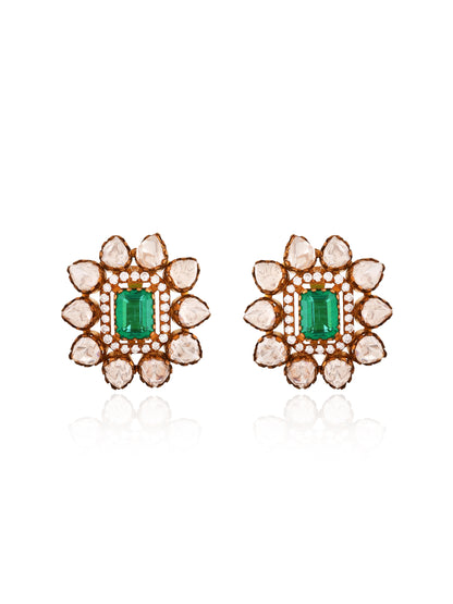 Meher emerald earrings