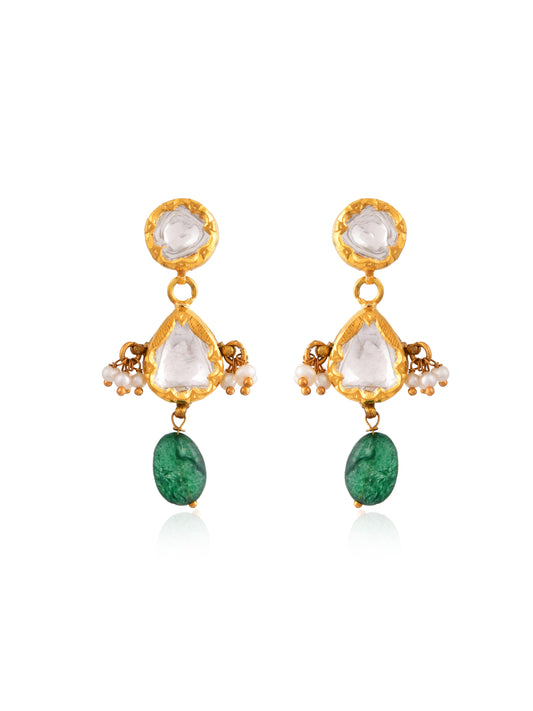 Jadau noor earrings