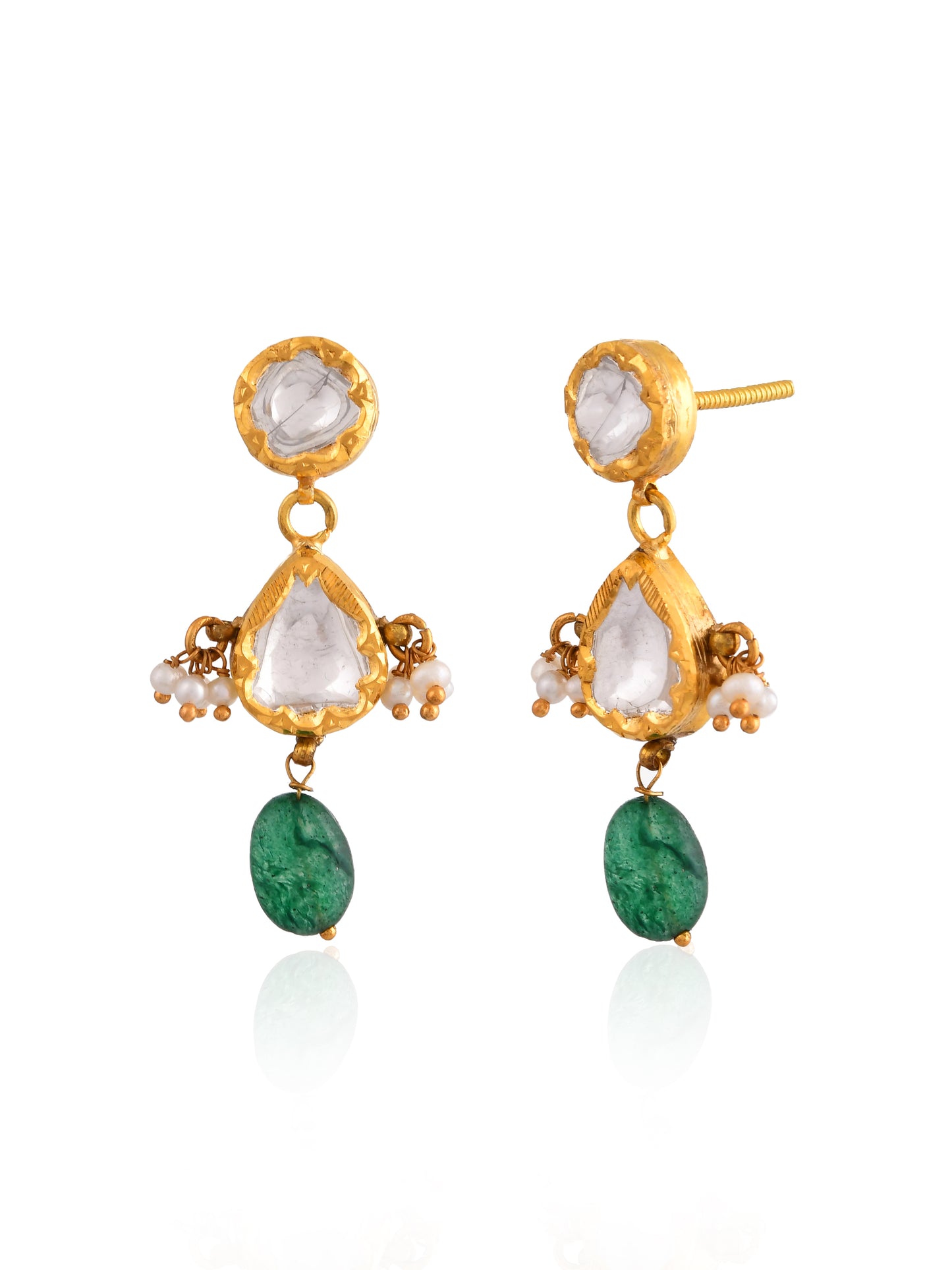 Jadau noor earrings