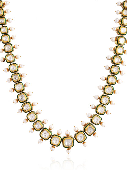 Rajprabha polki dual pendant - polki jewellery