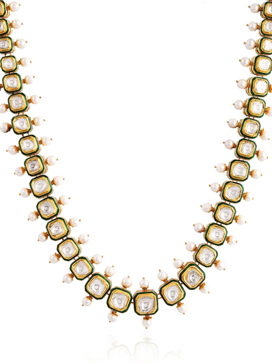 Rajprabha polki dual pendant - polki jewellery