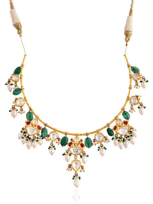 Shaista kundan emerald chokar