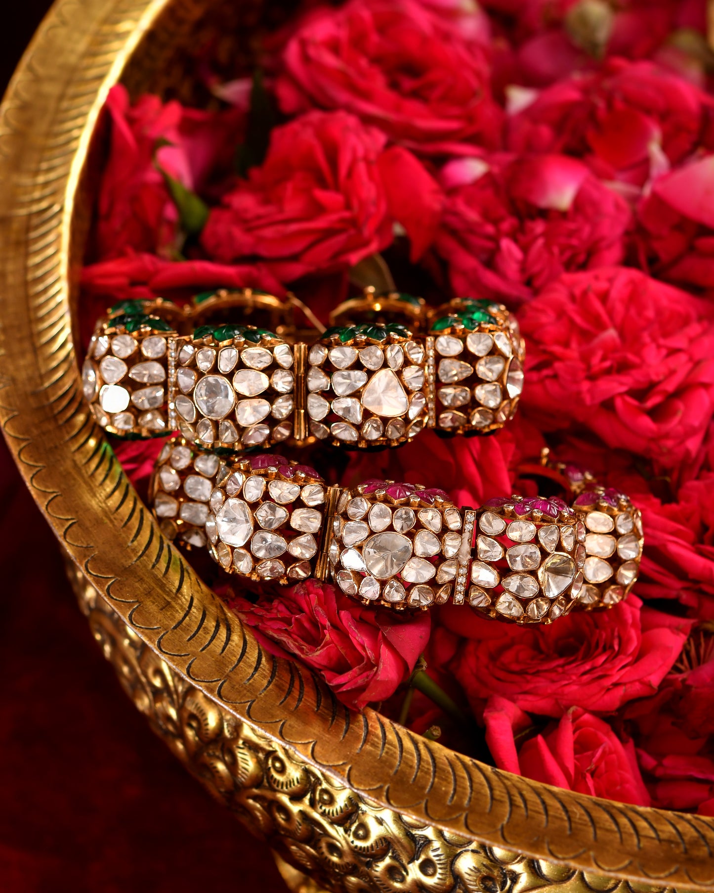 Tarakashi polki bangle