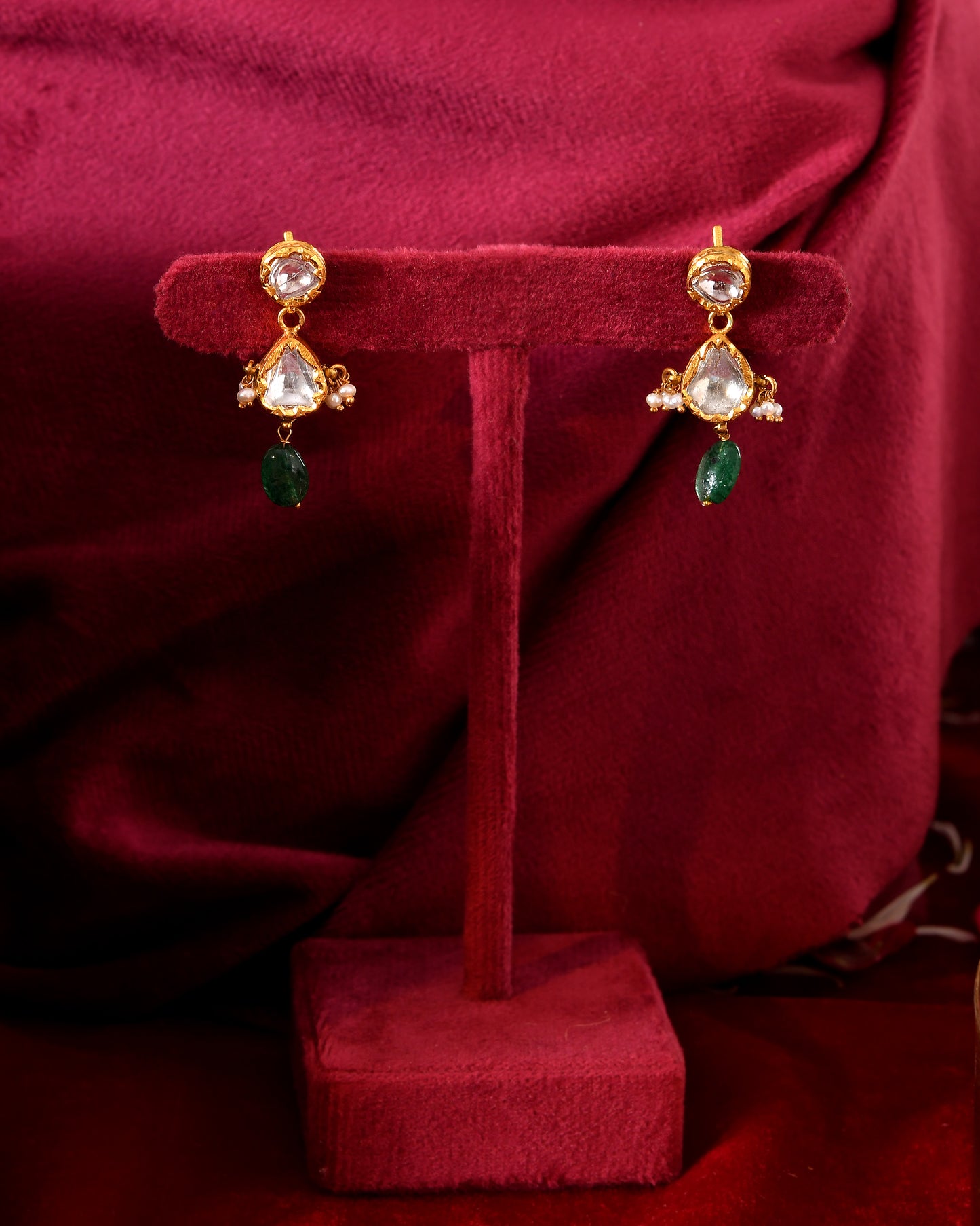 Jadau noor earrings