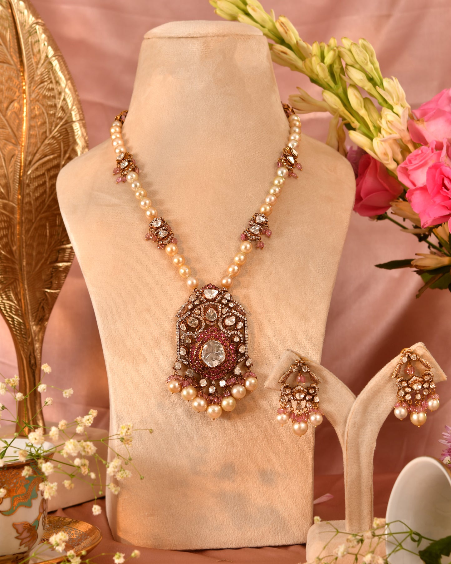 Padmashree polki pendant