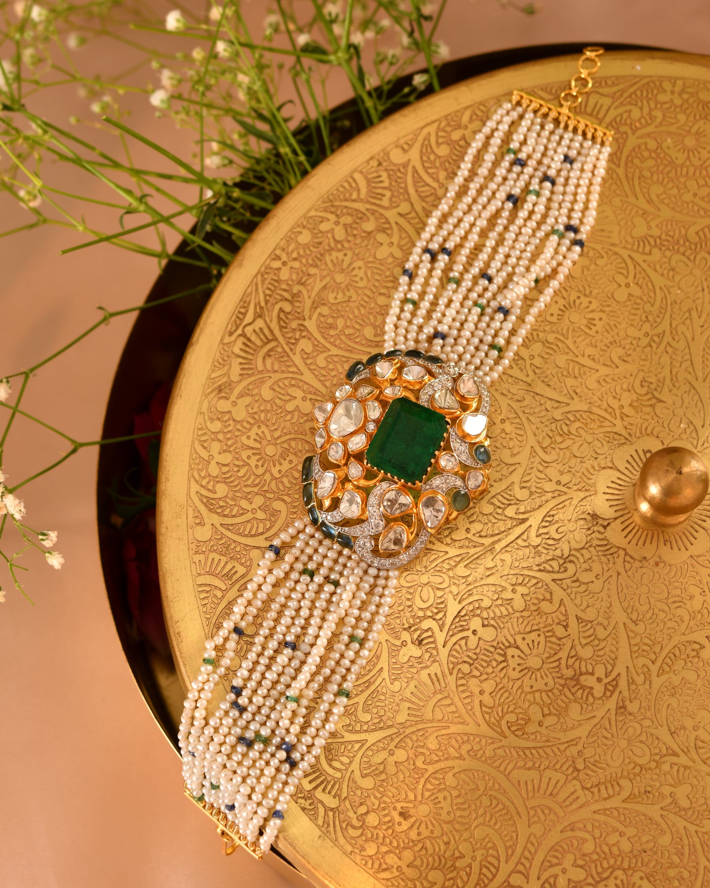 Emeralda polki bracelet