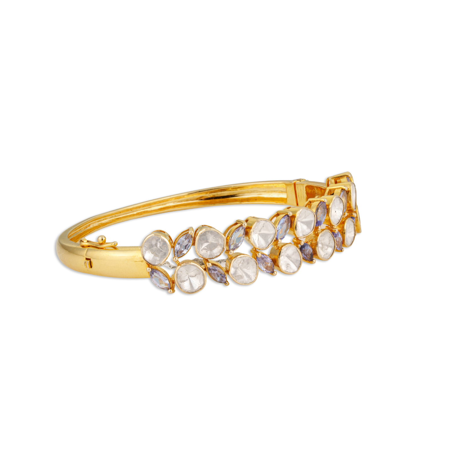 Ira Gold Polki Kada – Lightweight Elegant 14K Bracelet for Everyday & Occasions