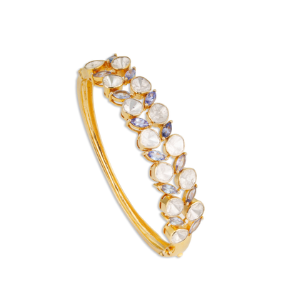 Ira Gold Polki Kada – Lightweight Elegant 14K Bracelet for Everyday & Occasions