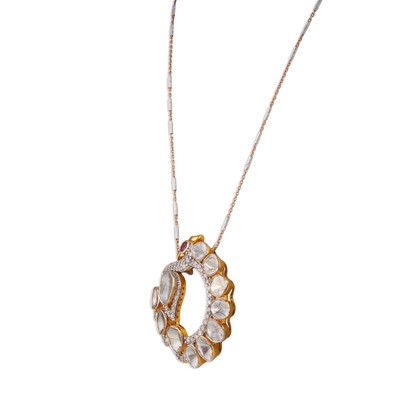 Jodha Vilas Chain Pendant - Emerald