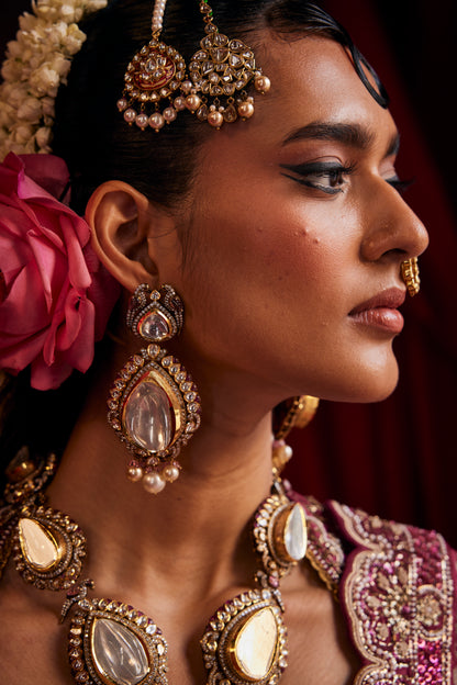 Sone ki chidya earrings