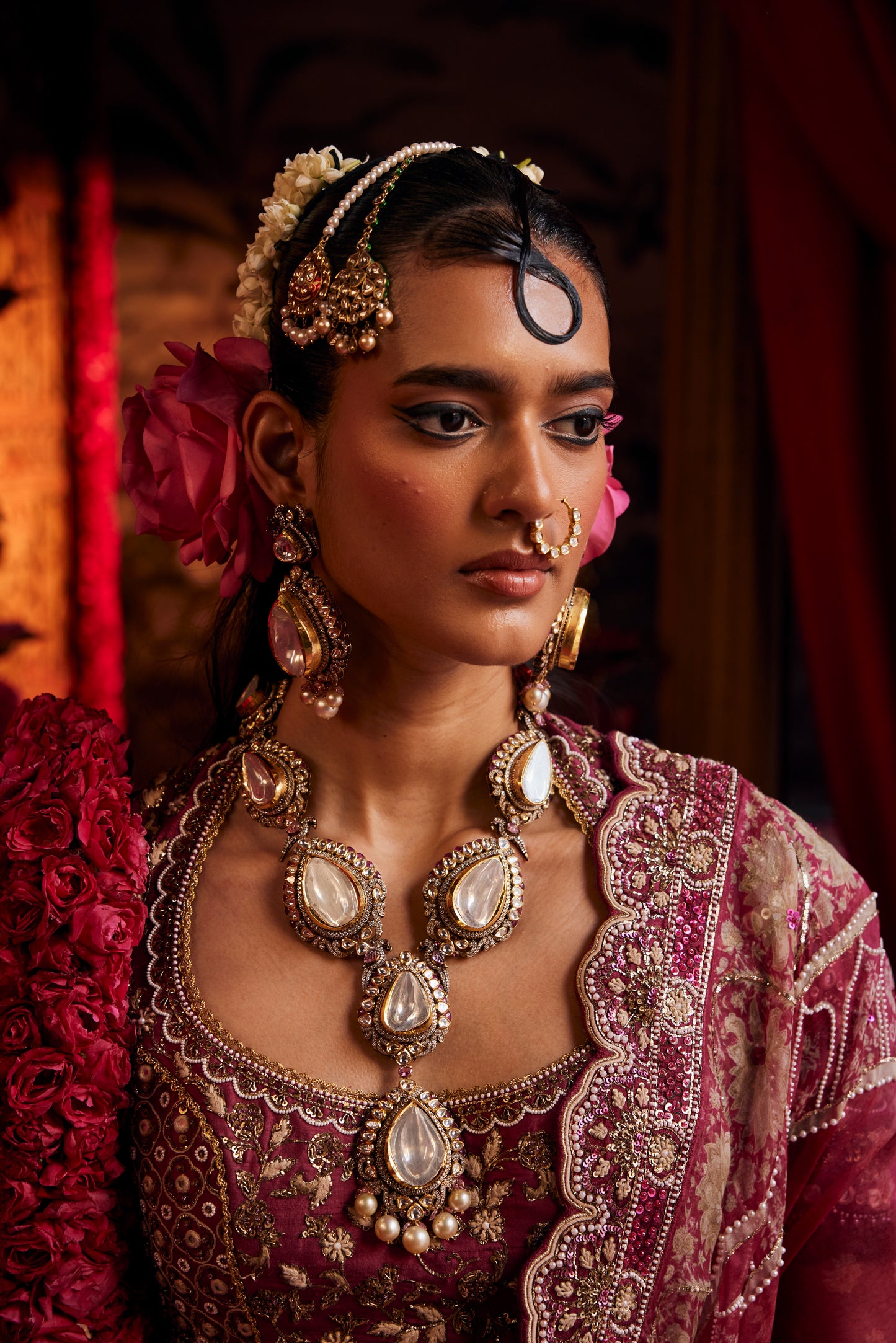 Sone ki chidya earrings