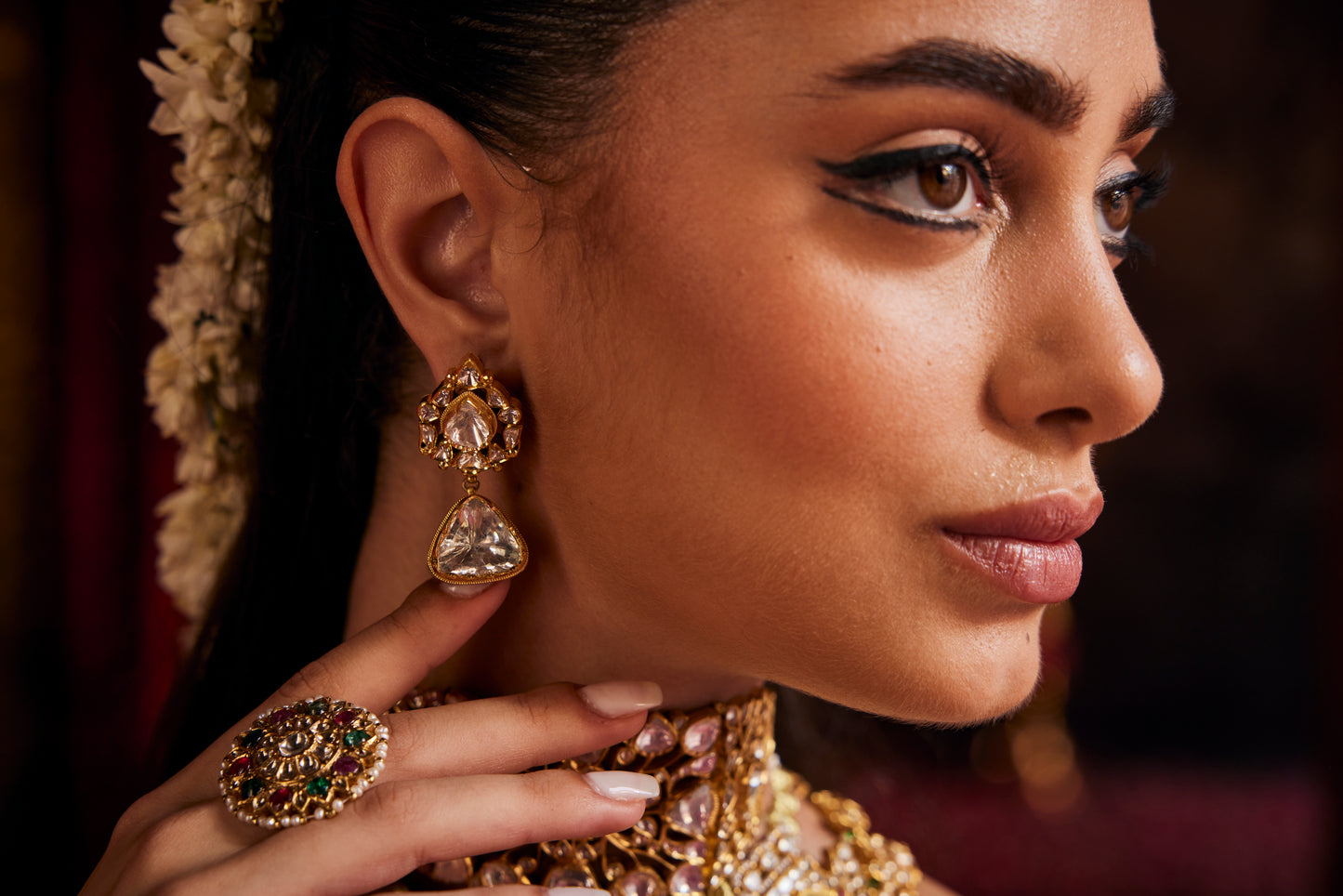 Indrani jadau earrings