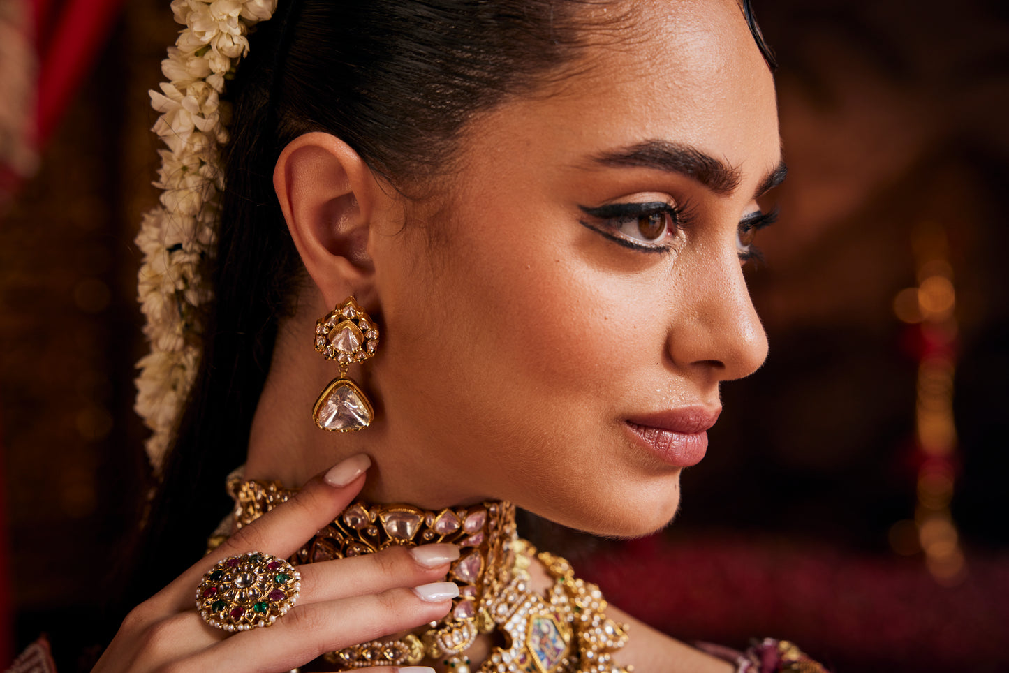 Indrani jadau earrings