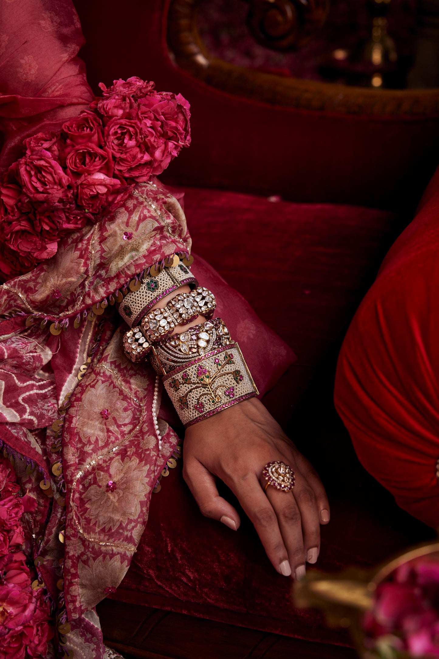 Tarakashi polki bangle