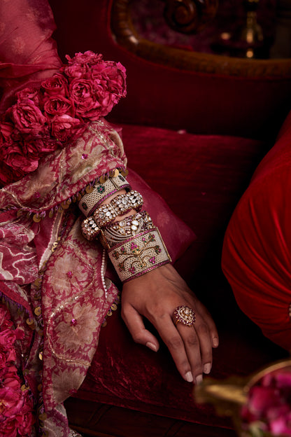 Tarakashi polki bangle