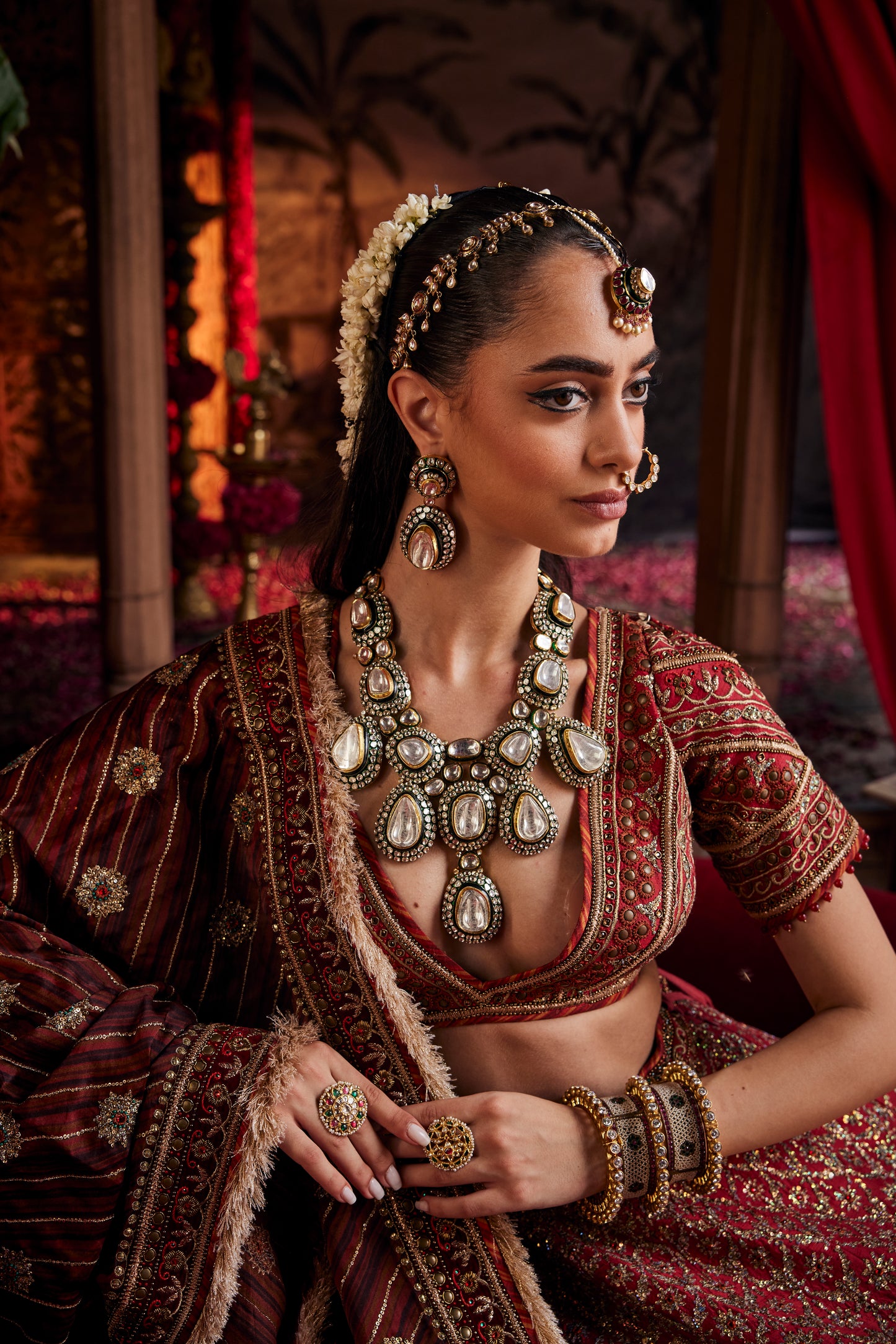 Noor e chandani polki necklace