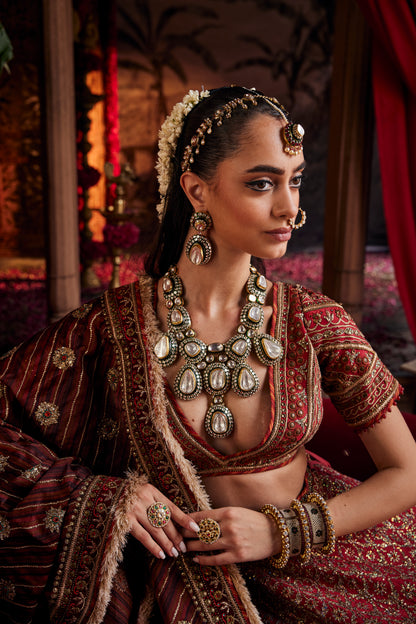 Noor e chandani polki necklace