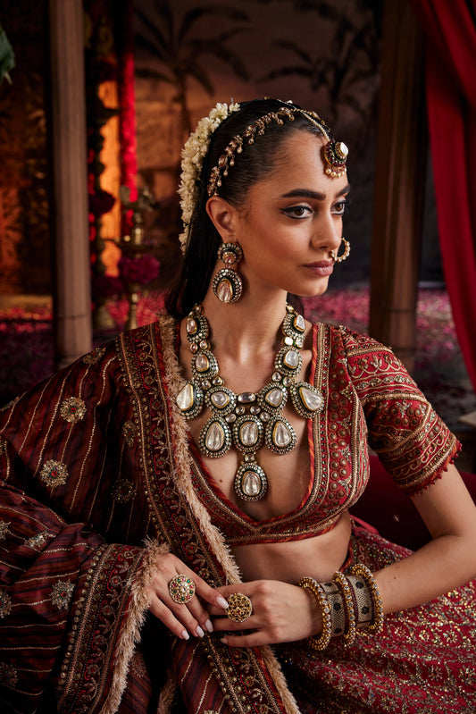 Noor and Chandani Bridal Polki Necklace