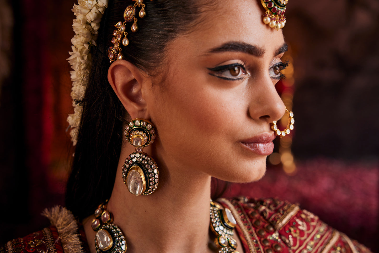 Polki filigree earrings