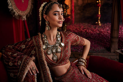 Polki filigree earrings