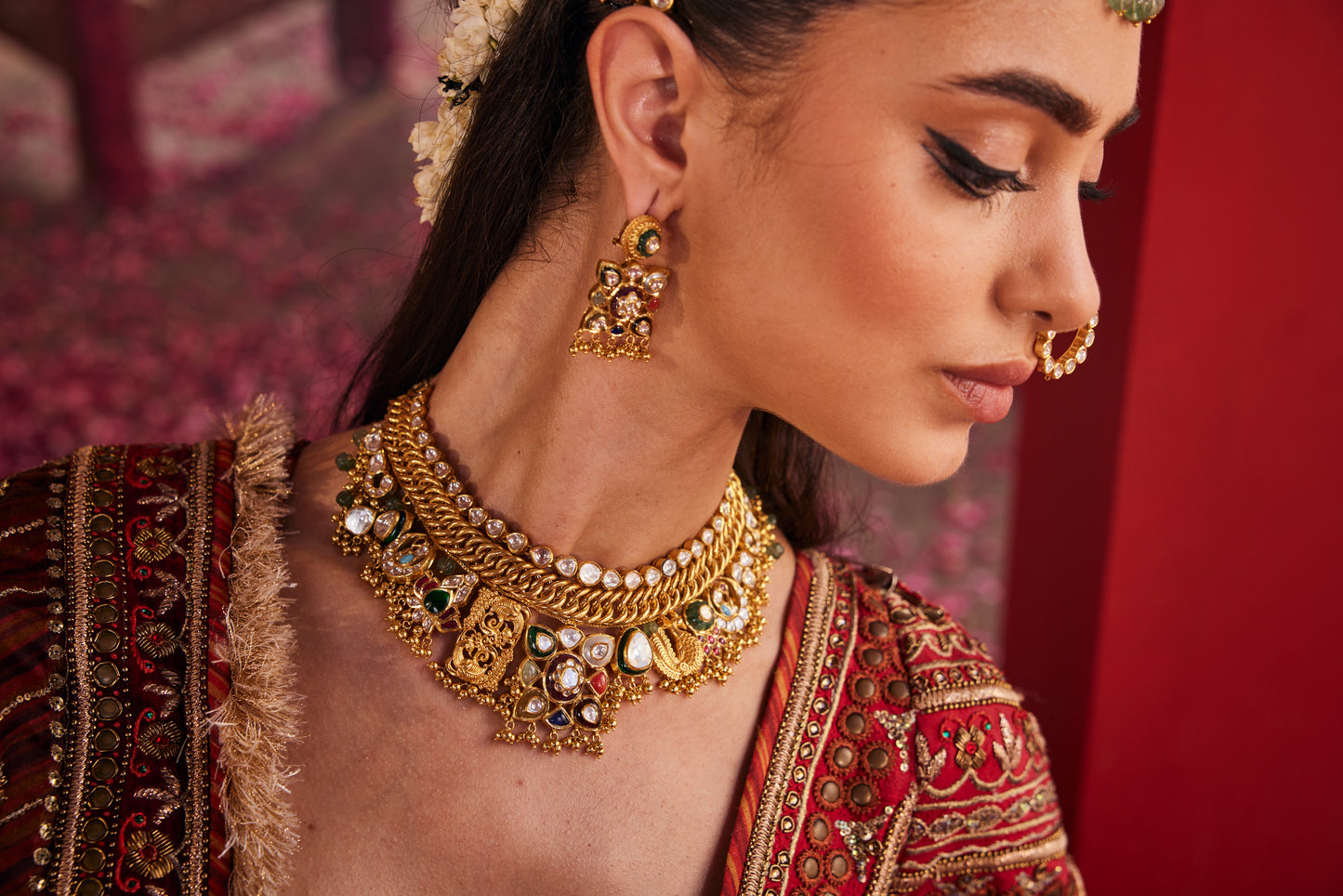 Tarang gold earrings